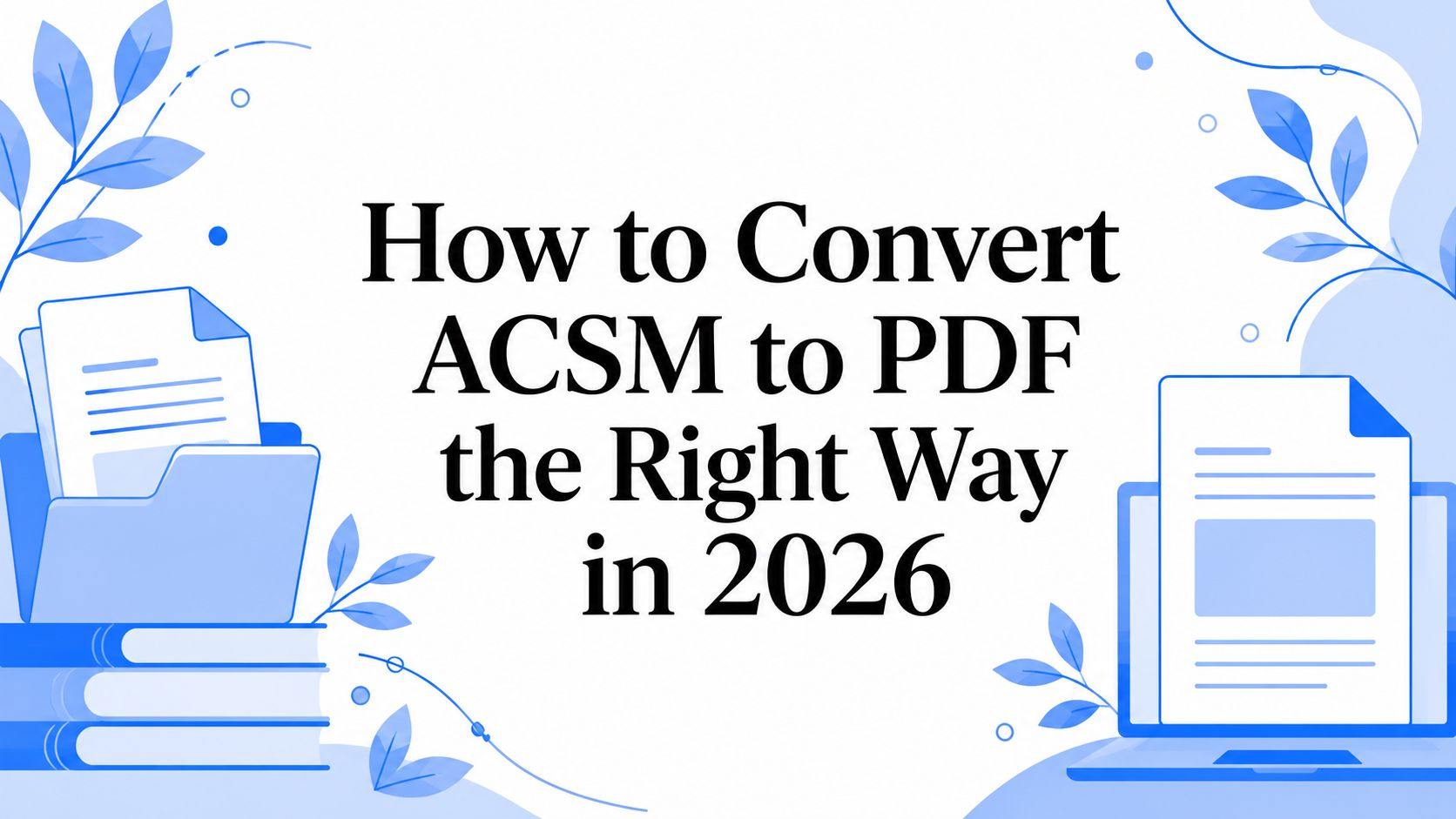How to Convert ACSM to PDF the Right Way in 2026