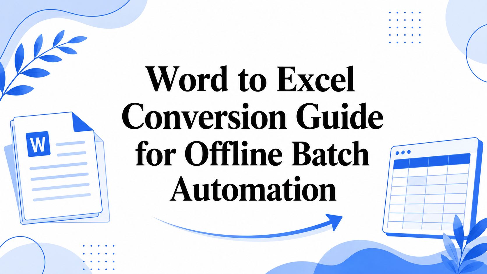 Word to Excel Conversion Guide for Offline Batch Automation
