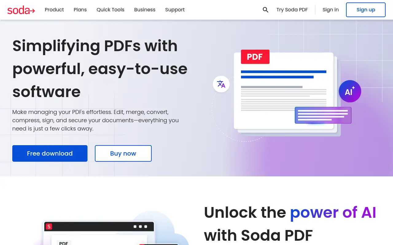 Soda PDF screenshot